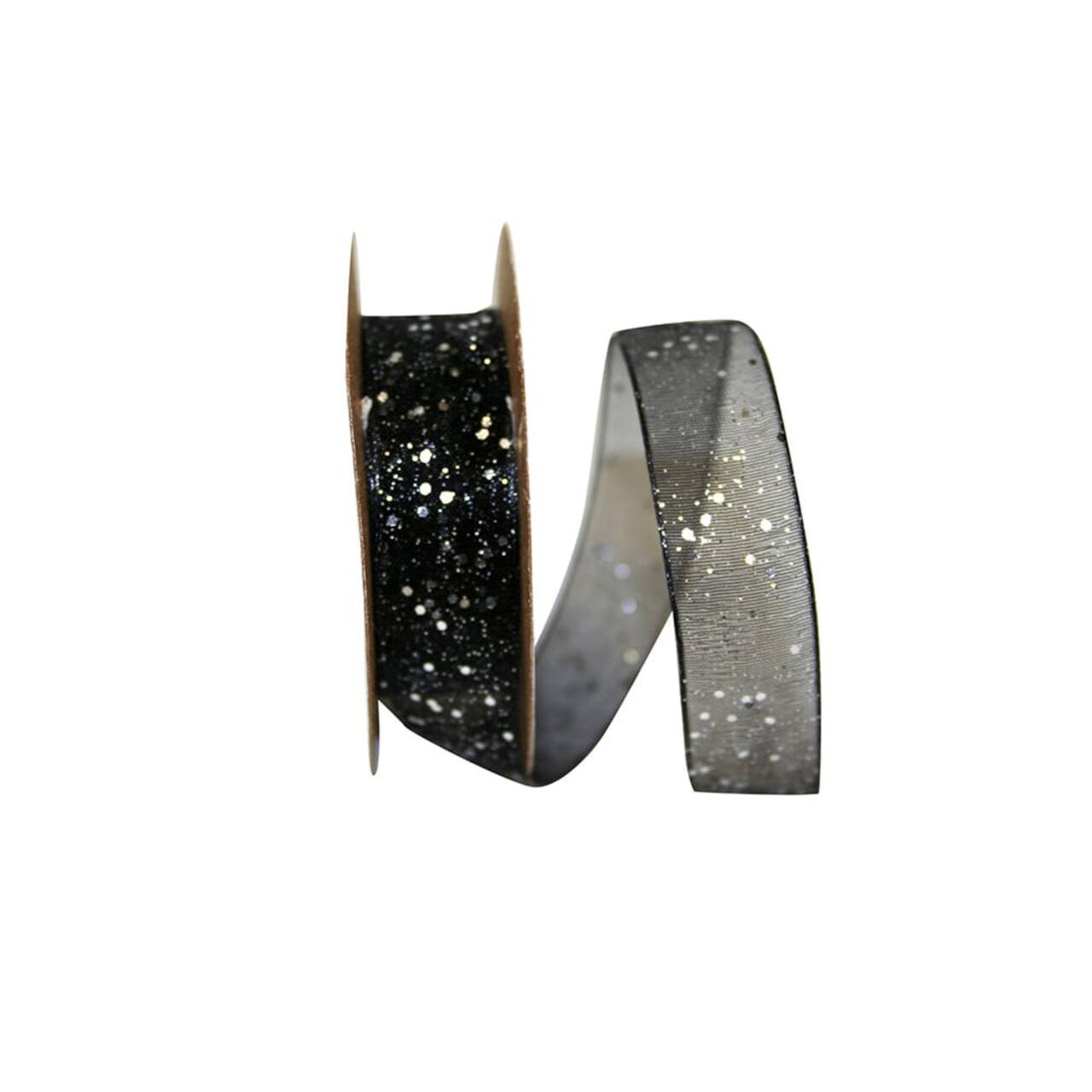 JAM Paper 5/8" x 25yd. Glitter Mono Sheer Ribbon